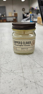 Copper and clove coffee candle