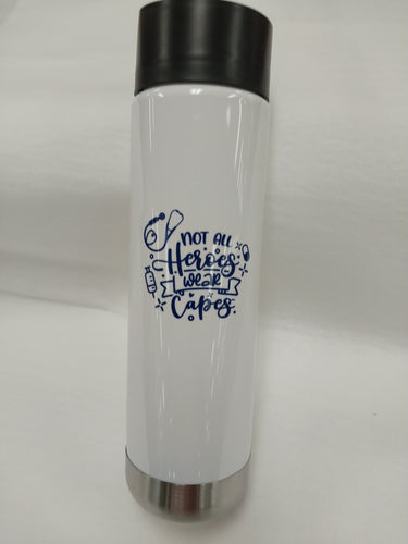 Not All Heros White Water Bottle