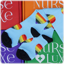 Rainbow Heart Compression Socks